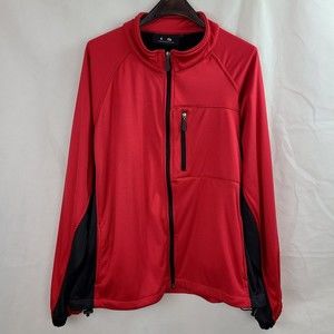 i5 Premium apparel Men's (XL) Red & Black Full Zip Lined  Softshell Jacket